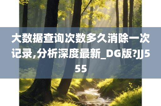 大数据查询次数多久消除一次记录,分析深度最新_DG版?JJ555