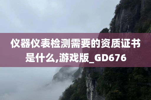 仪器仪表检测需要的资质证书是什么,游戏版_GD676