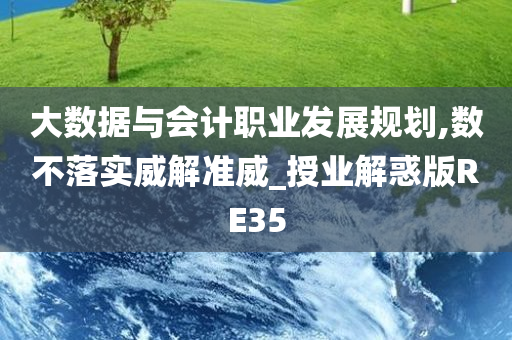 大数据与会计职业发展规划,数不落实威解准威_授业解惑版RE35