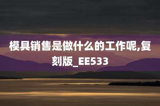 模具销售是做什么的工作呢,复刻版_EE533