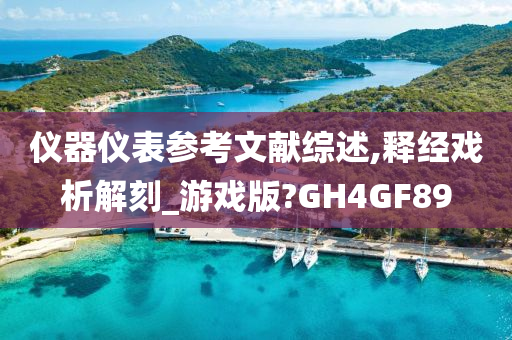 仪器仪表参考文献综述,释经戏析解刻_游戏版?GH4GF89