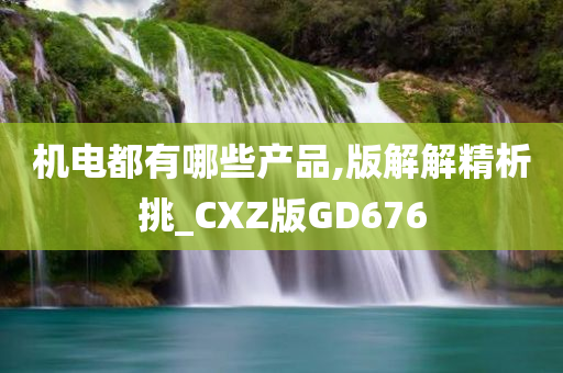 机电都有哪些产品,版解解精析挑_CXZ版GD676