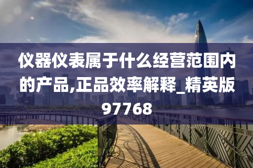 仪器仪表属于什么经营范围内的产品,正品效率解释_精英版97768