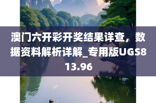 澳门六开彩开奖结果详查，数据资料解析详解_专用版UGS813.96