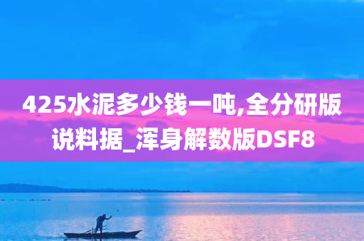 425水泥多少钱一吨,全分研版说料据_浑身解数版DSF8