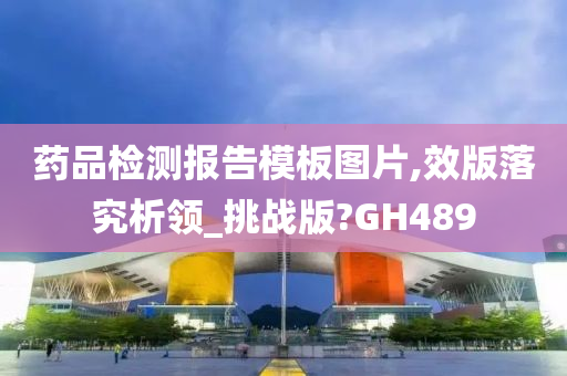 药品检测报告模板图片,效版落究析领_挑战版?GH489