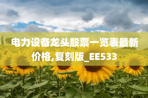 电力设备龙头股票一览表最新价格,复刻版_EE533