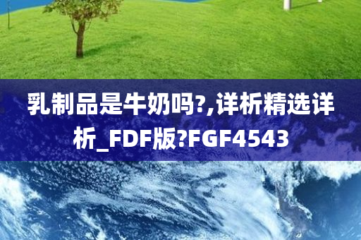 乳制品是牛奶吗?,详析精选详析_FDF版?FGF4543