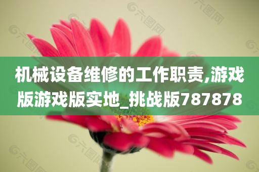 机械设备维修的工作职责,游戏版游戏版实地_挑战版787878