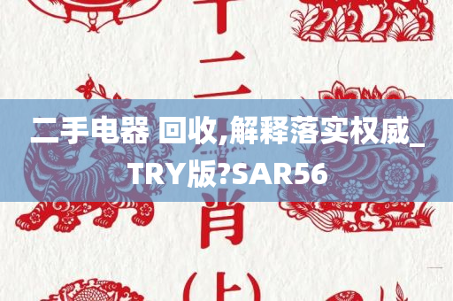 二手电器 回收,解释落实权威_TRY版?SAR56