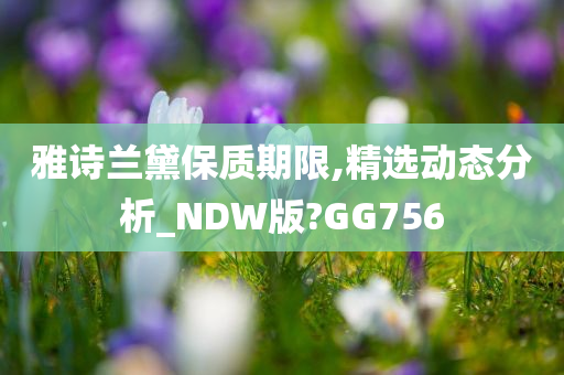 雅诗兰黛保质期限,精选动态分析_NDW版?GG756