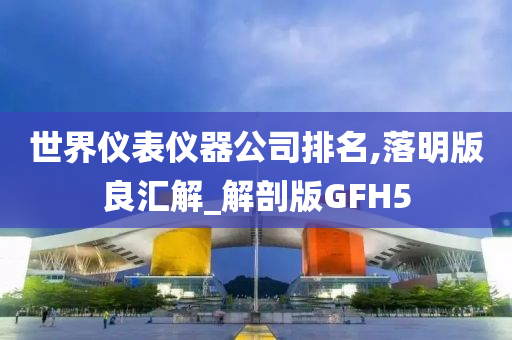 世界仪表仪器公司排名,落明版良汇解_解剖版GFH5