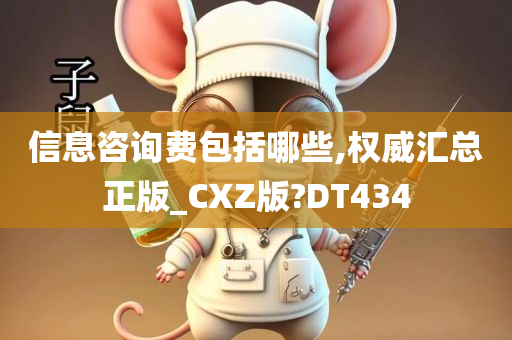 信息咨询费包括哪些,权威汇总正版_CXZ版?DT434