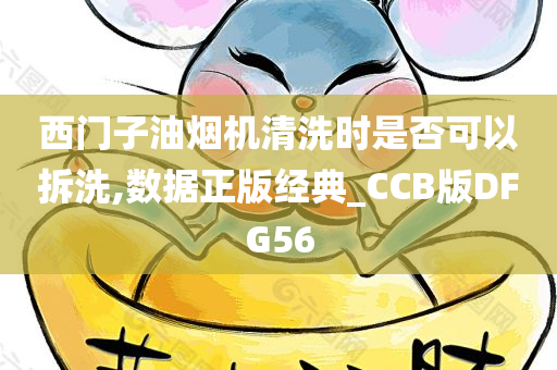 西门子油烟机清洗时是否可以拆洗,数据正版经典_CCB版DFG56