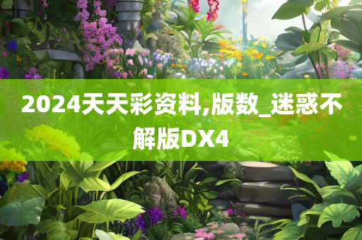 2024天天彩资料,版数_迷惑不解版DX4