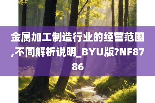 金属加工制造行业的经营范围,不同解析说明_BYU版?NF8786