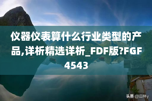 仪器仪表算什么行业类型的产品,详析精选详析_FDF版?FGF4543