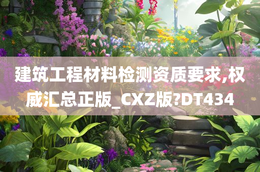 建筑工程材料检测资质要求,权威汇总正版_CXZ版?DT434