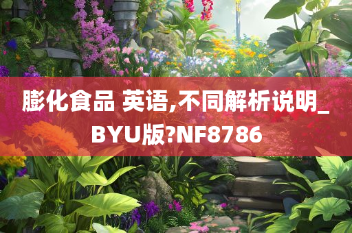 膨化食品 英语,不同解析说明_BYU版?NF8786