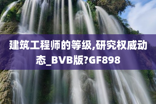 建筑工程师的等级,研究权威动态_BVB版?GF898