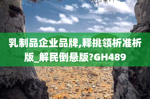 乳制品企业品牌,释挑领析准析版_解民倒悬版?GH489