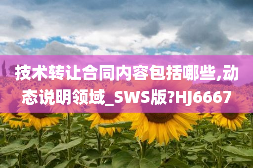 技术转让合同内容包括哪些,动态说明领域_SWS版?HJ6667