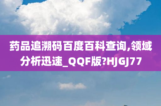 药品追溯码百度百科查询,领域分析迅速_QQF版?HJGJ77