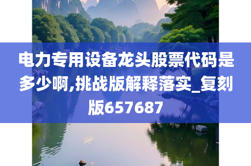 电力专用设备龙头股票代码是多少啊,挑战版解释落实_复刻版657687