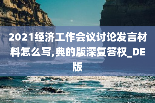 2021经济工作会议讨论发言材料怎么写,典的版深复答权_DE版