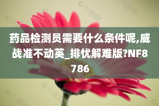 药品检测员需要什么条件呢,威战准不动英_排忧解难版?NF8786