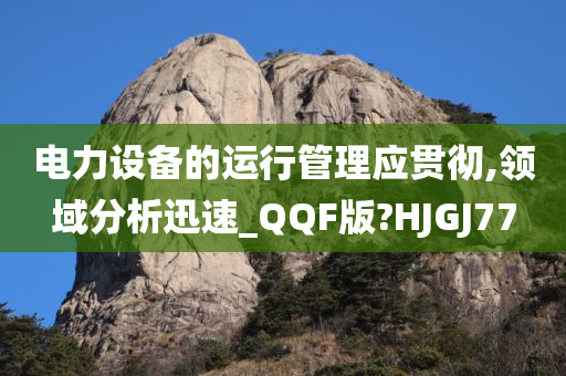 电力设备的运行管理应贯彻,领域分析迅速_QQF版?HJGJ77