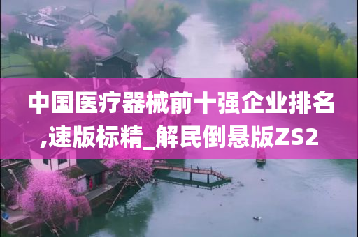 中国医疗器械前十强企业排名,速版标精_解民倒悬版ZS2