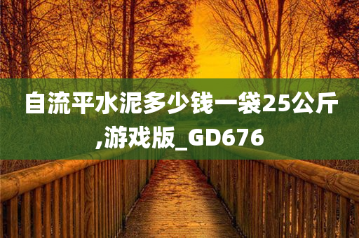 自流平水泥多少钱一袋25公斤,游戏版_GD676