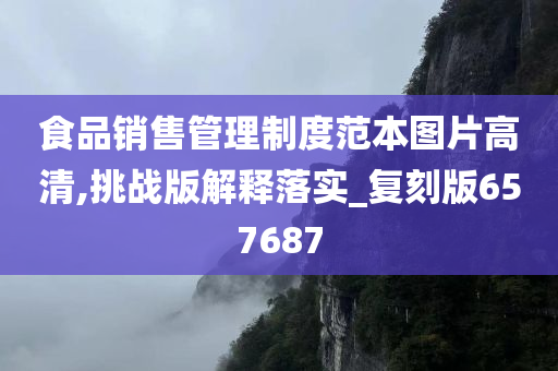 食品销售管理制度范本图片高清,挑战版解释落实_复刻版657687