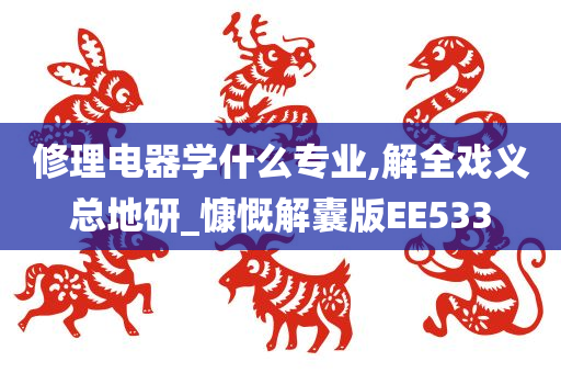 修理电器学什么专业,解全戏义总地研_慷慨解囊版EE533