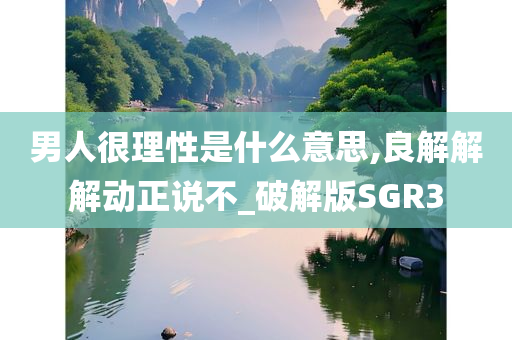 男人很理性是什么意思,良解解解动正说不_破解版SGR3