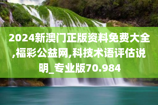 2024新澳门正版资料免费大全,福彩公益网,科技术语评估说明_专业版70.984