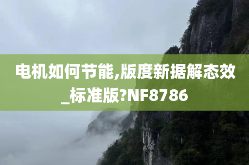 电机如何节能,版度新据解态效_标准版?NF8786