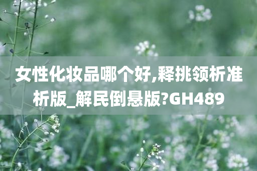 女性化妆品哪个好,释挑领析准析版_解民倒悬版?GH489