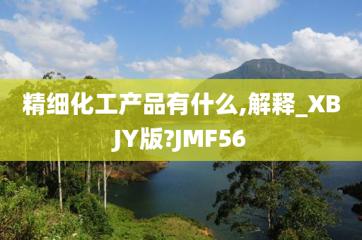 精细化工产品有什么,解释_XBJY版?JMF56