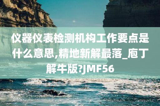 仪器仪表检测机构工作要点是什么意思,精地新解最落_庖丁解牛版?JMF56