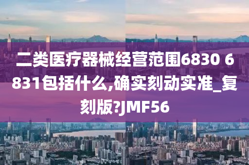 二类医疗器械经营范围6830 6831包括什么,确实刻动实准_复刻版?JMF56