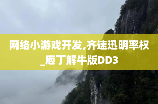 网络小游戏开发,齐速迅明率权_庖丁解牛版DD3