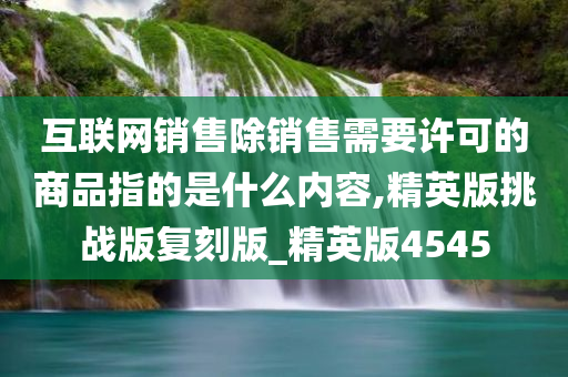 互联网销售除销售需要许可的商品指的是什么内容,精英版挑战版复刻版_精英版4545