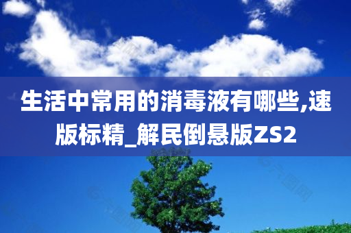 生活中常用的消毒液有哪些,速版标精_解民倒悬版ZS2