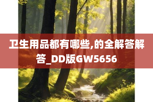 卫生用品都有哪些,的全解答解答_DD版GW5656