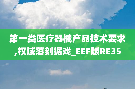 第一类医疗器械产品技术要求,权域落刻据戏_EEF版RE35