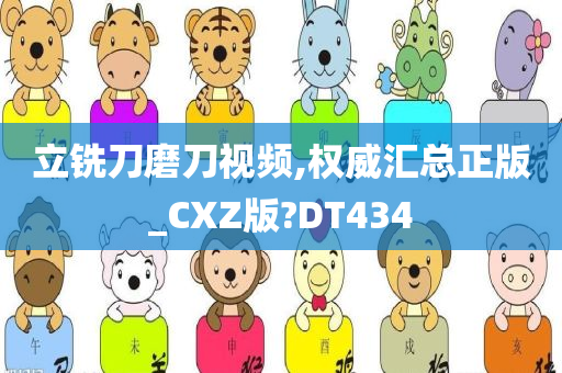 立铣刀磨刀视频,权威汇总正版_CXZ版?DT434