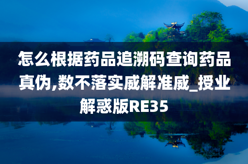 怎么根据药品追溯码查询药品真伪,数不落实威解准威_授业解惑版RE35