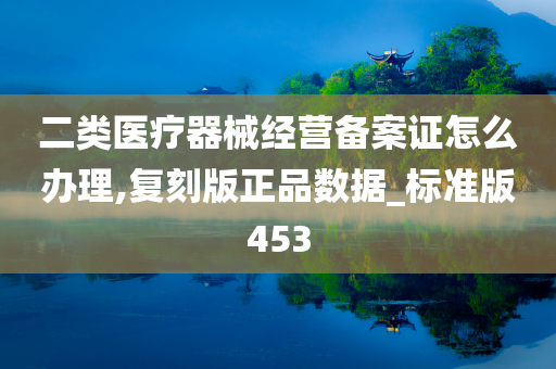 二类医疗器械经营备案证怎么办理,复刻版正品数据_标准版453